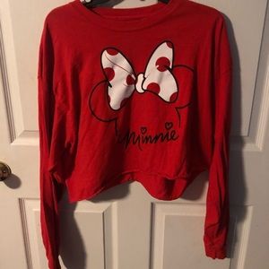 MINNIE MOUSE CROPPED LONG SLEEVE SHIRT!!